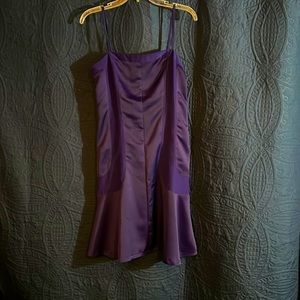 FILIPPA K Size medium purple silky dress spaghetti straps made 100% polyester